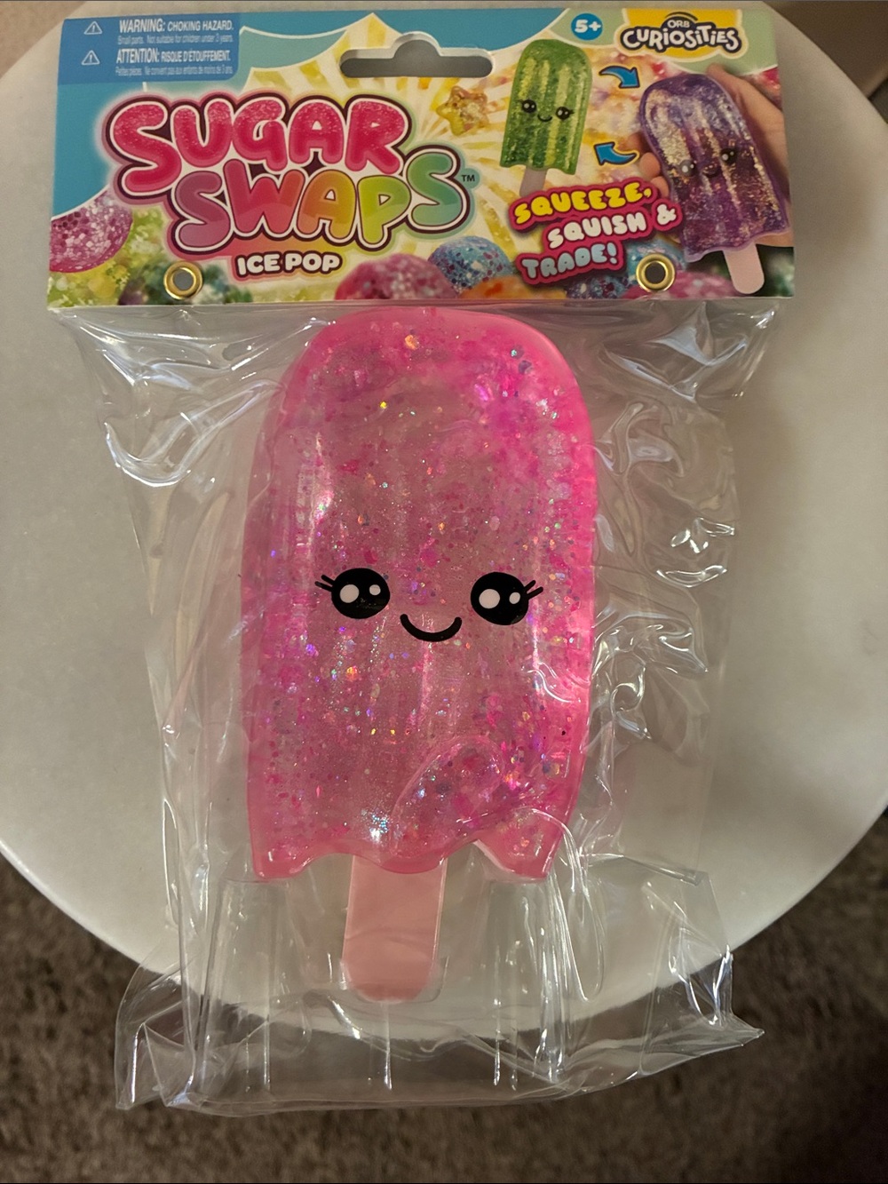 Sugar Swaps Pink Glitter Ice Pop Squishy
